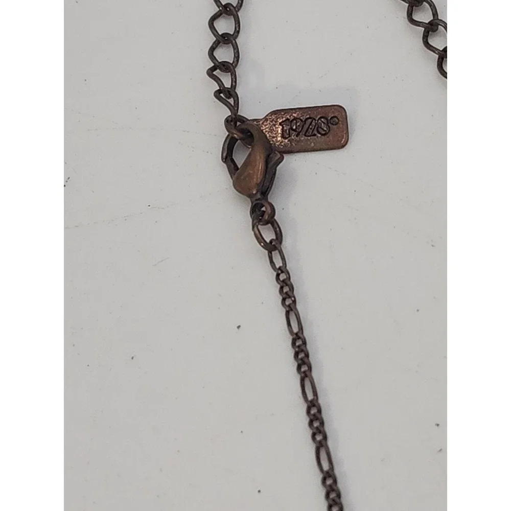 Vintage style copper‎ tone 1928 Dragonfly insect w/ rhinestones on 18